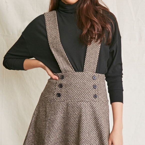 Forever 21 Double Breasted Pinafore Overall Dress - Picture 16 of 16
